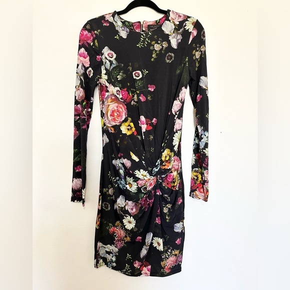 Ted Baker London Izzie Floral Canvas Painting Dress Size 1 (US 4) midi dress - Picture 1 of 3